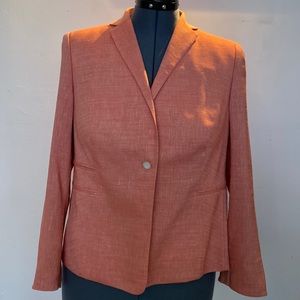 AKRIS wool/linen notch collar blazer US12 F44 D42